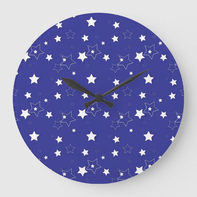 Stars pattern large clock (Front)