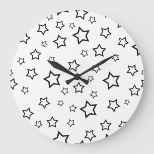 Stars pattern large clock