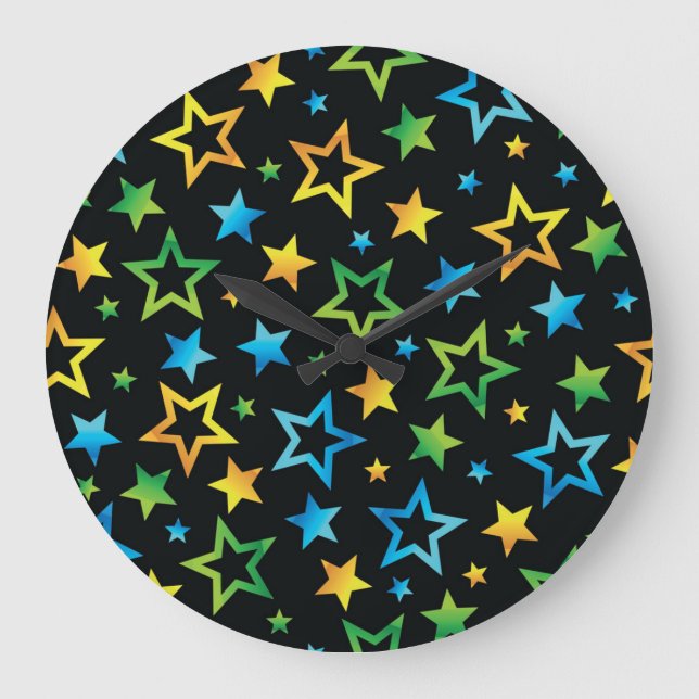 Stars pattern large clock (Front)