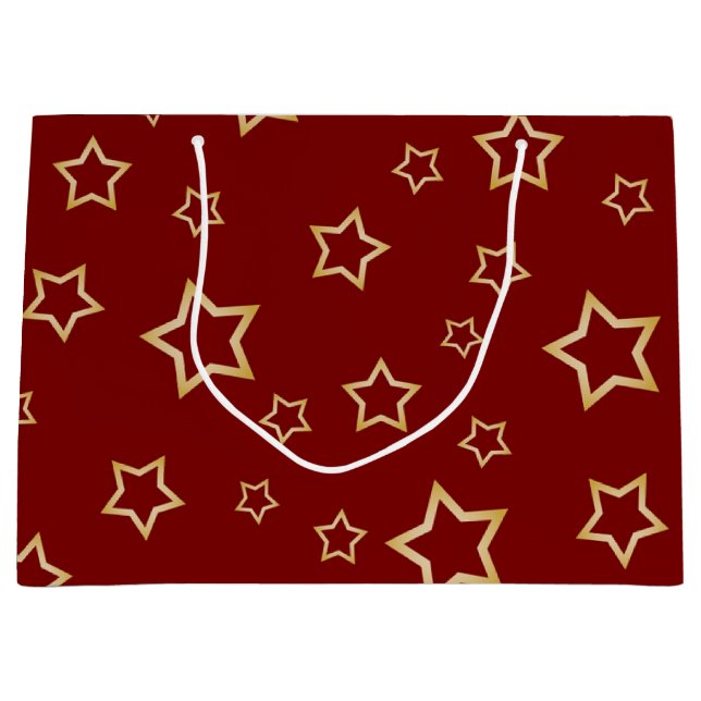 Stars pattern large gift bag (Front)