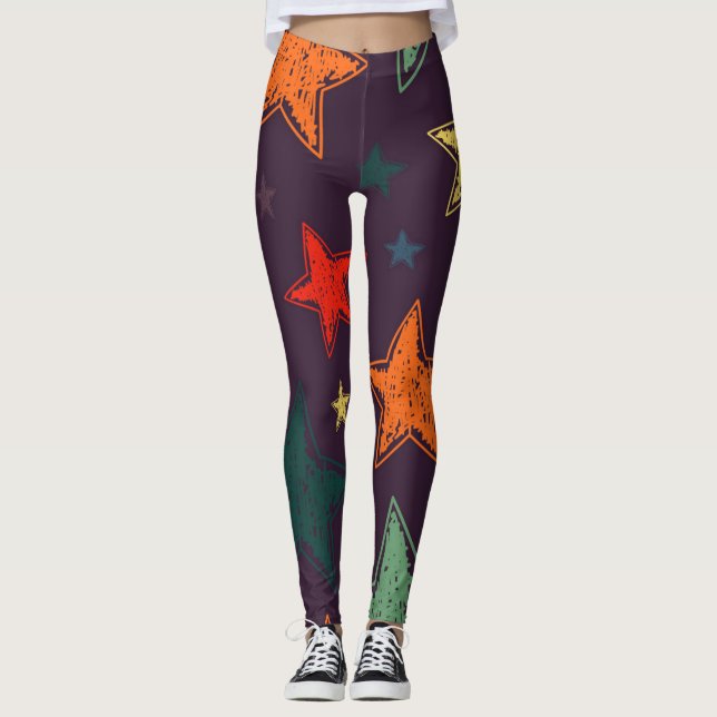 Stars pattern leggings (Front)