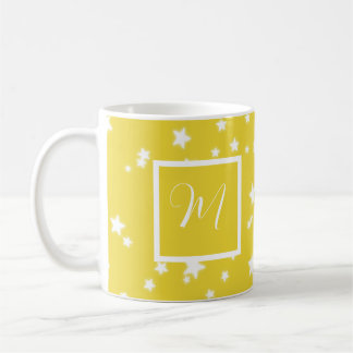 Stars Pattern Monogram Coffee Mug
