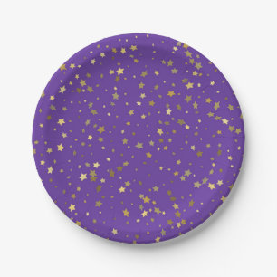 Stars pattern paper plate