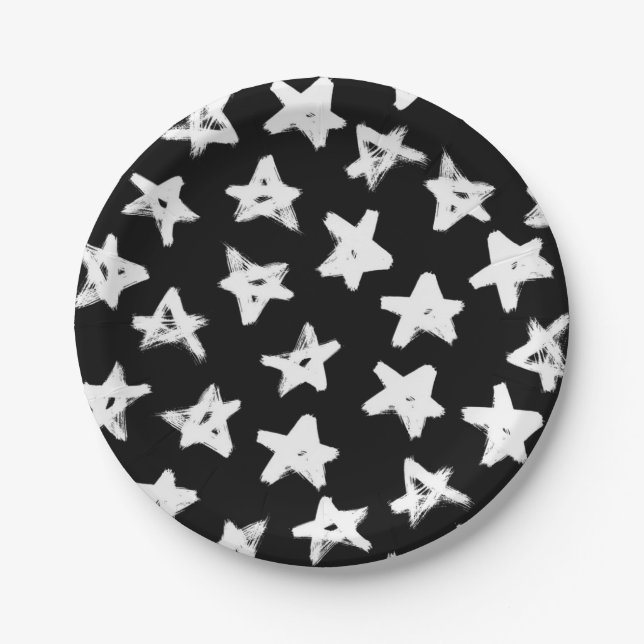 Stars pattern paper plate (Front)