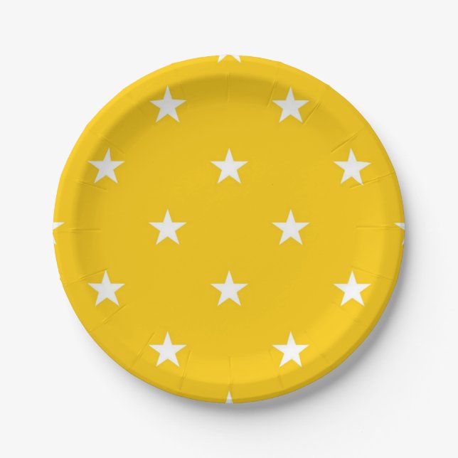 Stars pattern paper plate (Front)
