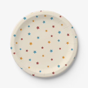 Stars pattern paper plate