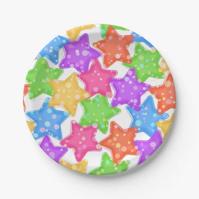 Stars pattern paper plate (Front)