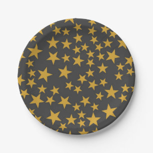 Stars pattern paper plate