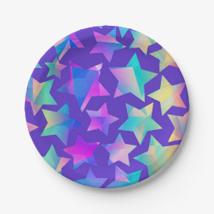 Stars pattern paper plate