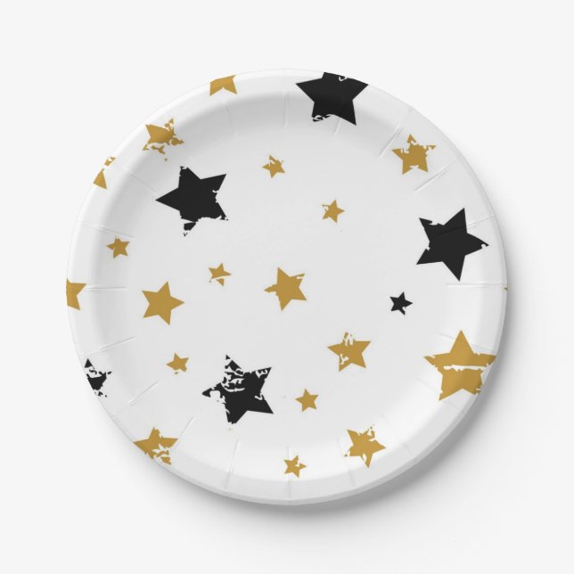 Stars pattern paper plate (Front)