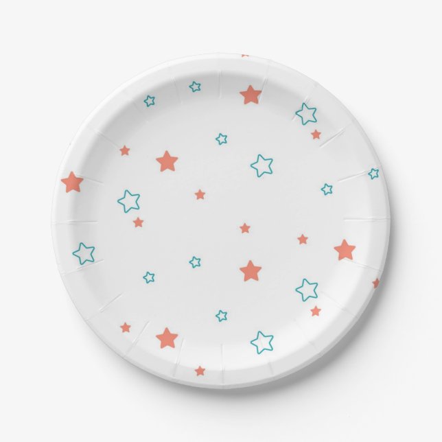 Stars pattern paper plate (Front)