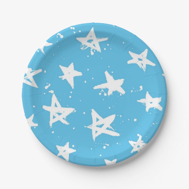Stars pattern paper plate (Front)