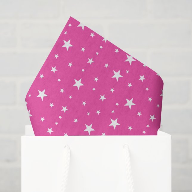 Stars pattern Pink Tissue Paper (Gift Bag)