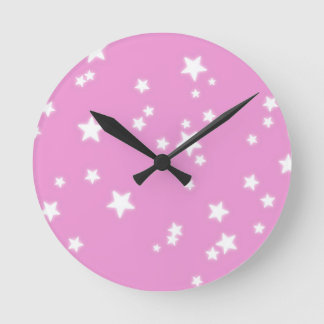 Stars Pattern Round Clock