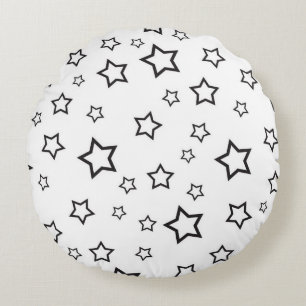 Stars pattern round pillow