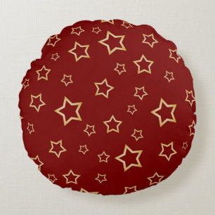 Stars pattern round pillow