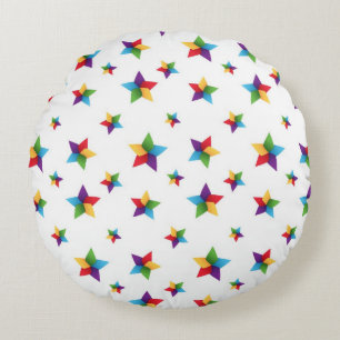 Stars pattern round pillow