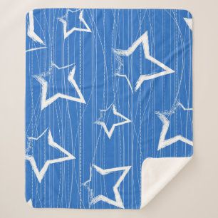 Stars pattern sherpa blanket