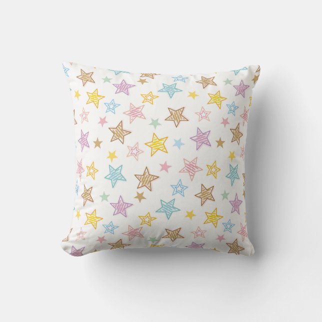 Stars Pattern Throw Pillow  (Front)