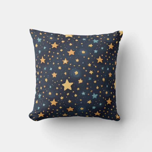 Stars pattern throw pillow (Front)