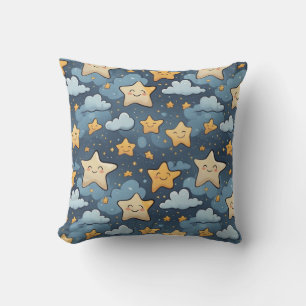 Stars pattern throw pillow