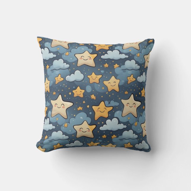 Stars pattern throw pillow (Front)