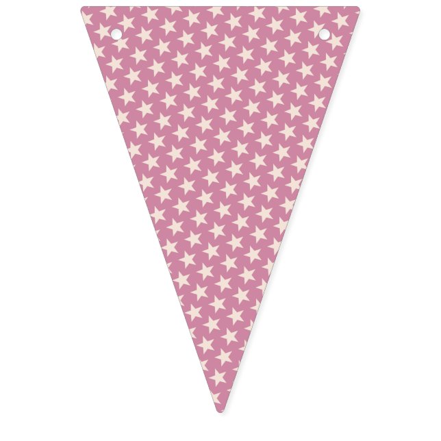 Stars pattern white transparent + your background bunting flags (First Flag)