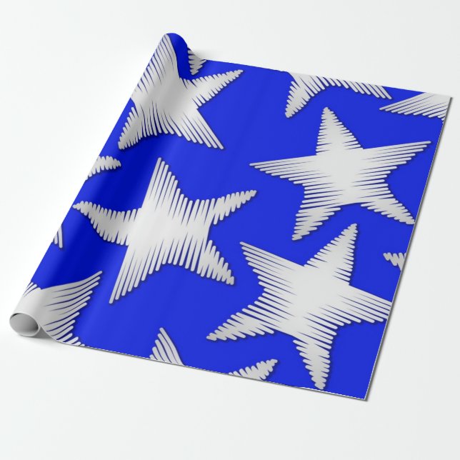 Stars pattern wrapping paper (Unrolled)