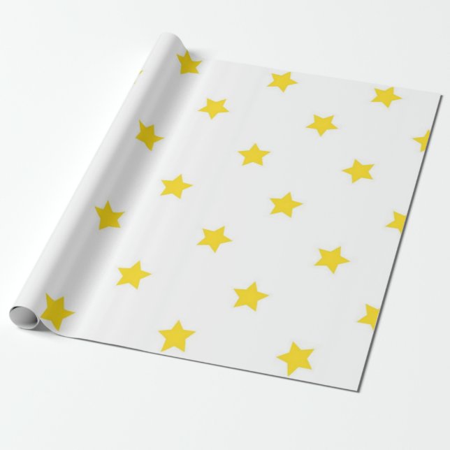 Stars pattern wrapping paper (Unrolled)