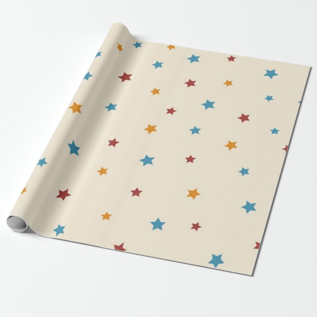 Stars pattern wrapping paper (Unrolled)