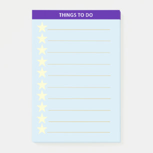 Stars Personalized Things To Do Post-it Notes