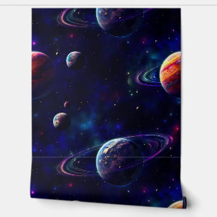 Stars, Planets, Galaxy, Outer space Themed Wallpaper