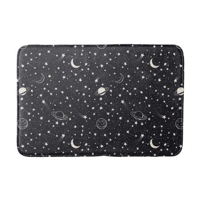 Stars & Planets Pattern Bath Mat (Front)