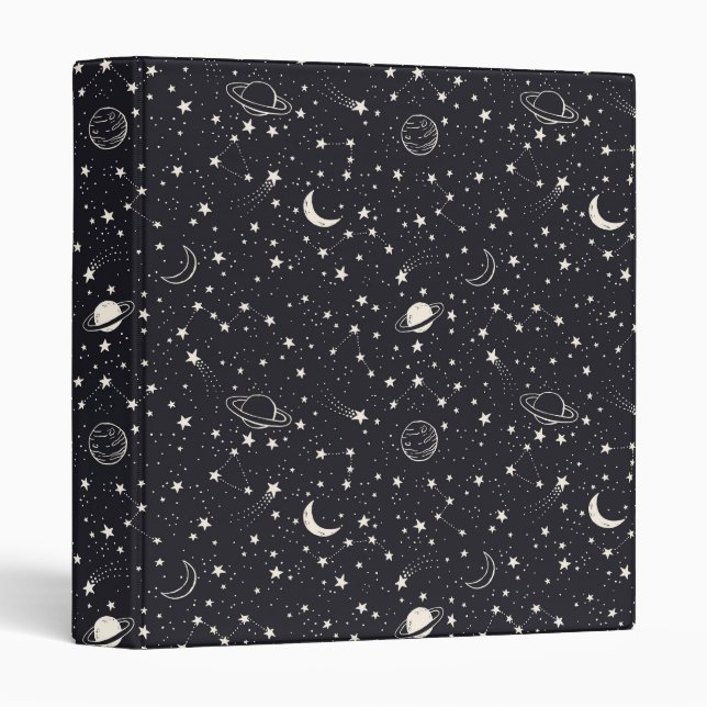 Stars & Planets Pattern Binder (Front/Spine)