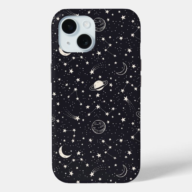Stars & Planets Pattern Case-Mate iPhone Case (Back)