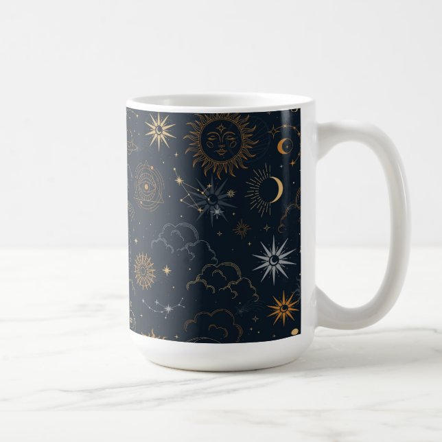 Stars & Planets Pattern Coffee Mug (Right)