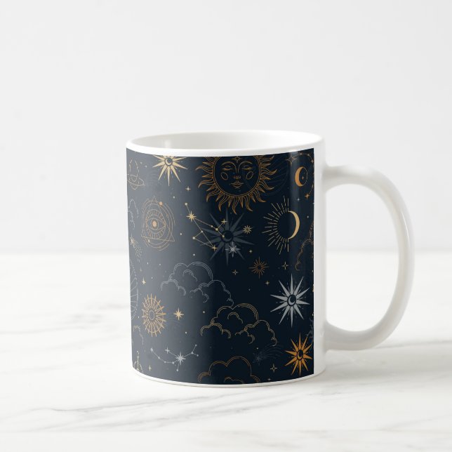 Stars & Planets Pattern Coffee Mug (Right)