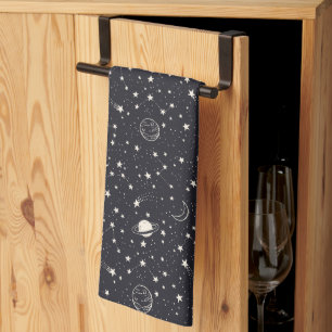 Stars & Planets Pattern Kitchen Towel