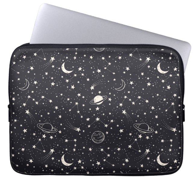 Stars & Planets Pattern Laptop Sleeve (Front)