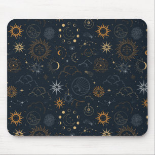 Stars & Planets Pattern Mouse Pad