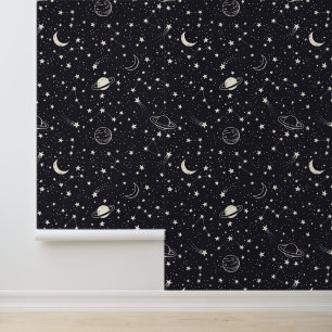 Stars & Planets Pattern Wallpaper