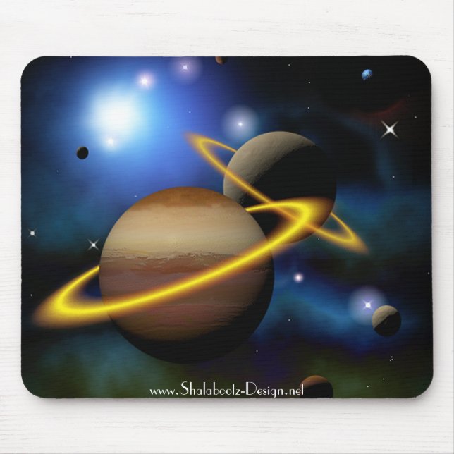 Stars Planets Space Mouse Pad (Front)