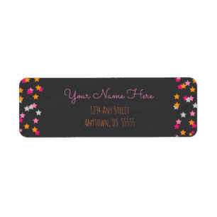 Stars rose, orange et argent sur tableau de bord
