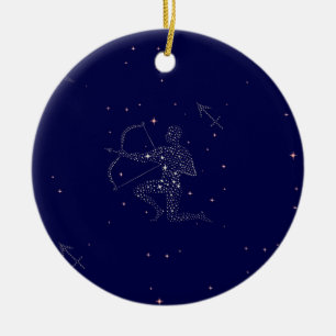 stars sagittarius ceramic ornament