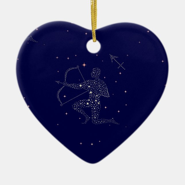 stars sagittarius ceramic ornament (Front)