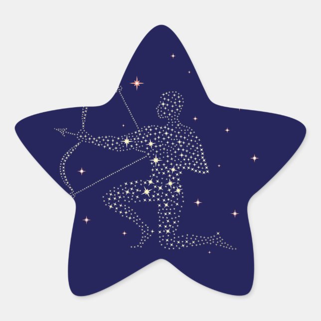 stars sagittarius star sticker (Front)
