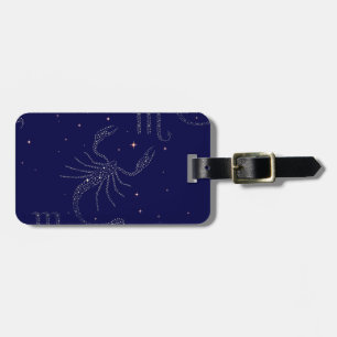 stars scorpio luggage tag