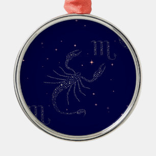 stars scorpio metal ornament