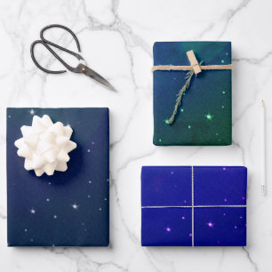 Stars Shining in the Night Wrapping Paper Sheet