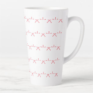 Stars, Snowflakes, Red white Christmas Holiday Latte Mug